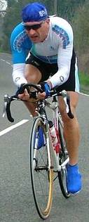 Mick Donnelly on his way to winning the open hilly 23 in 2005 with 55:25 