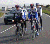 Chris Yates, Matt Wood, Tom Kirk and James Cartwright at the Channel Atlantique RR in Penzance - March 2003
