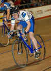 Mat Gregory racing at the Revolution 2 track meeting at Manchester Velodrome - January 2004  © Larry Hickmott